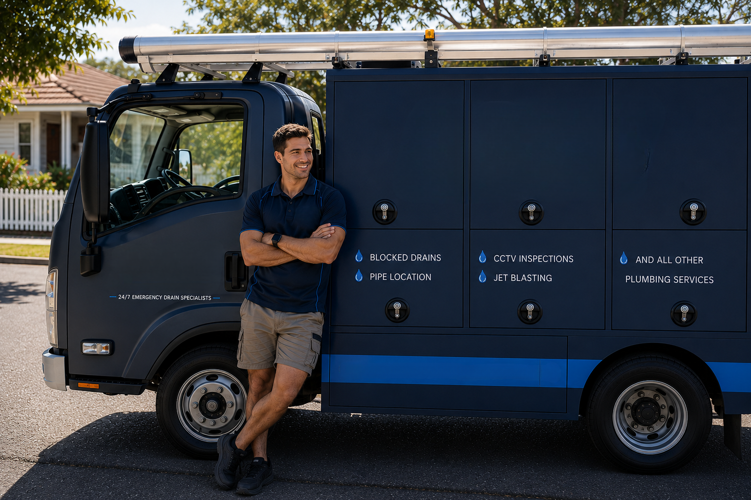 Plumber with Bankstown Blocked Drains van