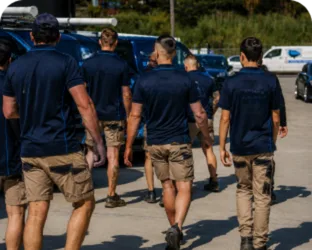 Plumbers loading up before a Bankstown job
